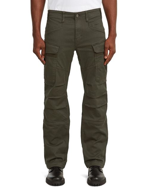 G-Star Black 3D Regular Straight Cargo Pants for men