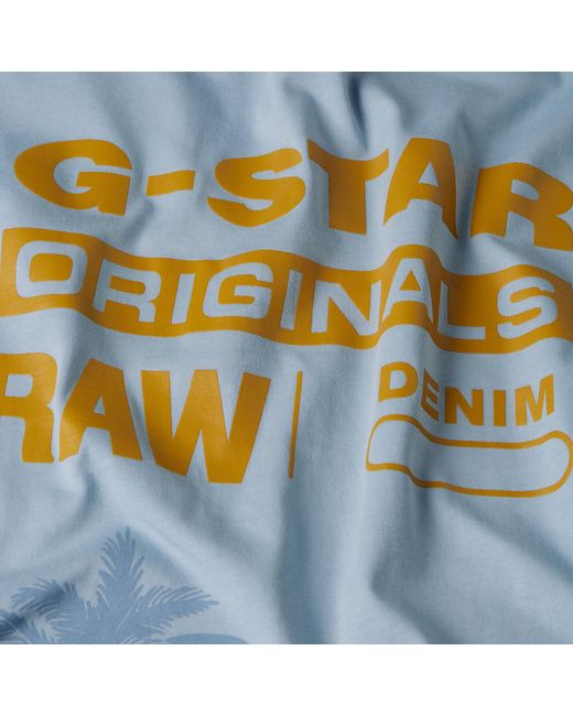 G-Star RAW Palm Originals T-Shirt in Blue für Herren