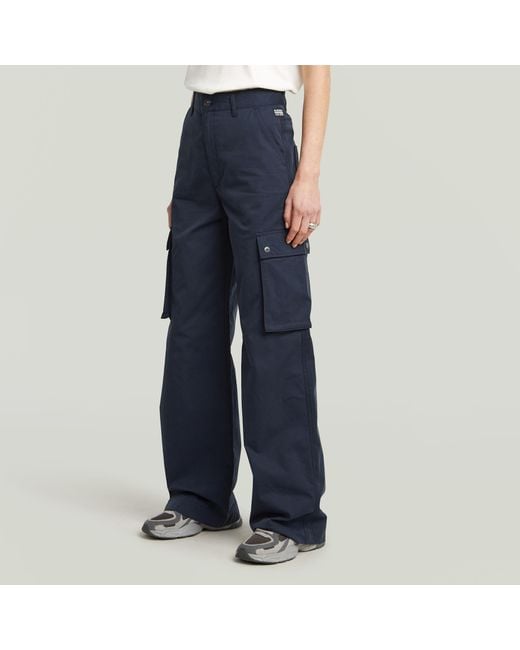G-Star Blue High Waist Cargo Pants