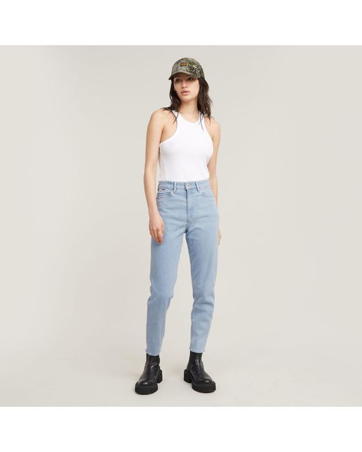 G-Star RAW Blue Janeh Ultra High Mom Ankle Jeans