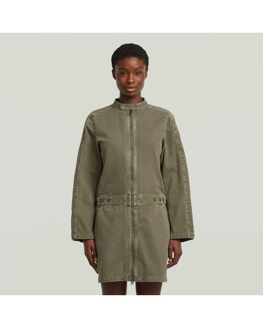 G-Star Green Moto Mini Dress