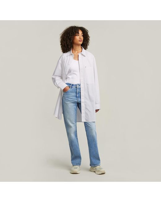 G-Star Blue Viktoria High Straight Jeans