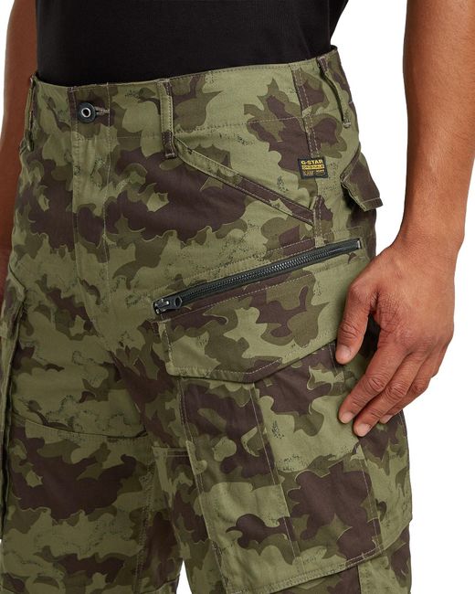 G-Star Green Rovic Zip Relaxed Shorts for men