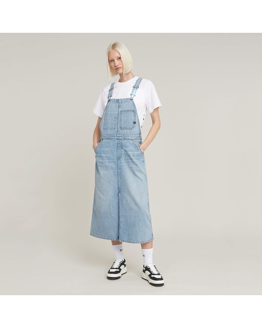 G-Star Blue Midi Dungaree Kleid