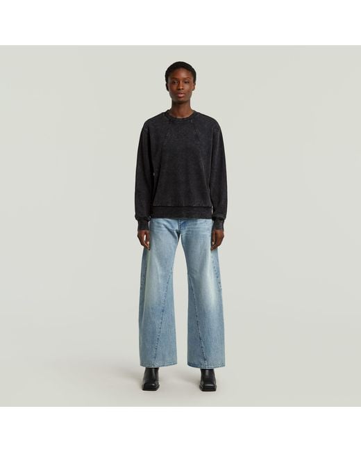 G-Star Black Washed A Line Script Sweater