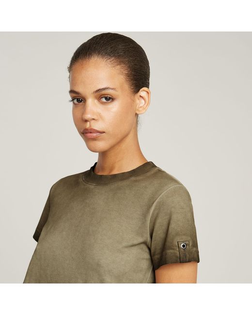 G-Star Overdyed Micro Boxy Top in het Green