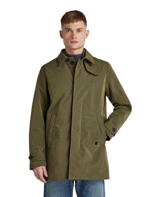 G-Star Green Utility Padded Trench for men