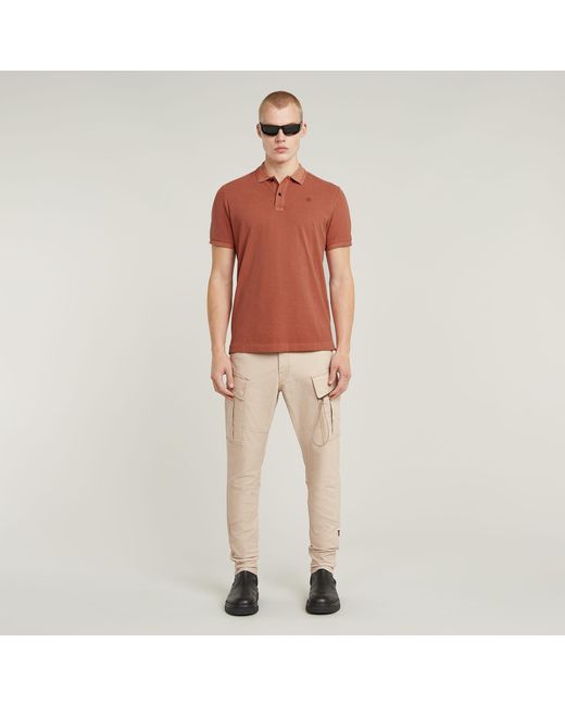 G-Star Dunda Overdyed Slim Poloshirt in Red für Herren