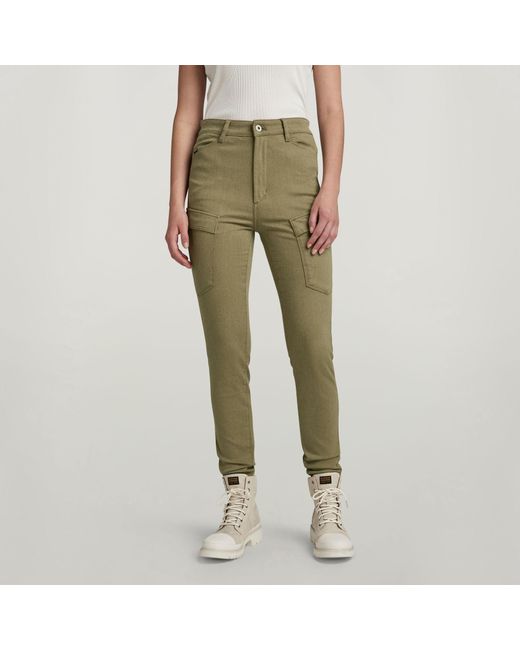 G-Star Green Kafey Cargo Ultra High Skinny Pants
