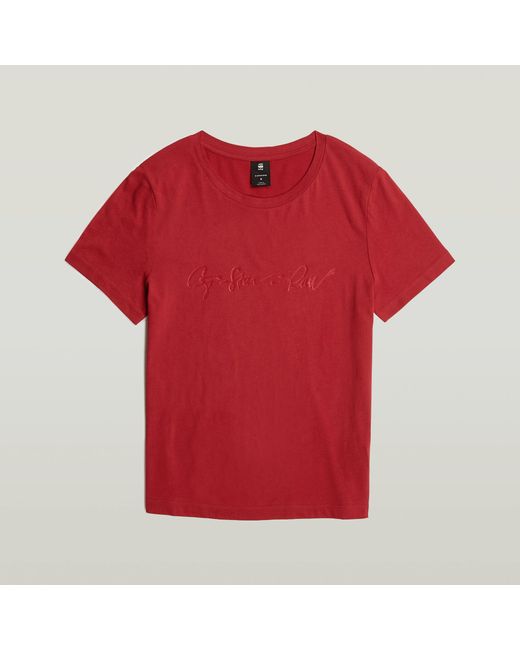 G-Star G-Script Shiny Top in het Red