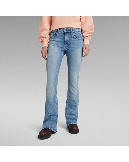 G-Star RAW 3301 Flare Jeans in het Blue