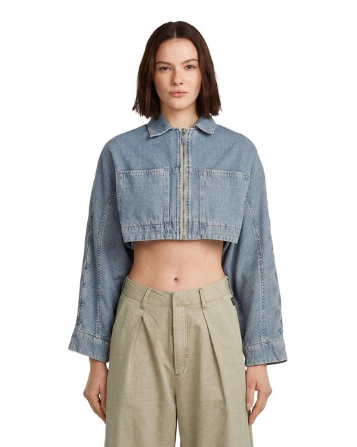 G-Star Blue Hyper Cropped Jacket