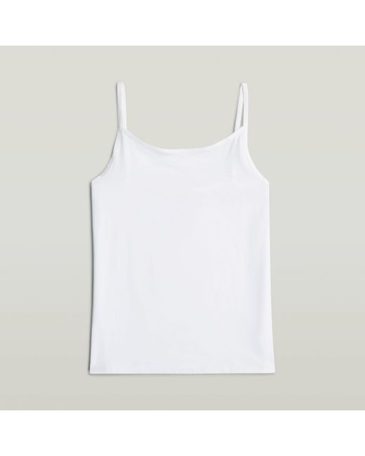 G-Star White Cami And Wide Leg Pant Pajamas Set