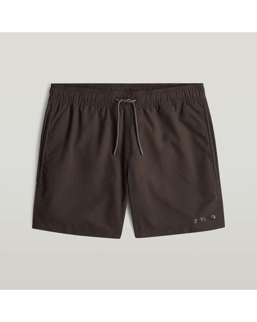 G-Star Black Dirik Solid Swimshorts for men
