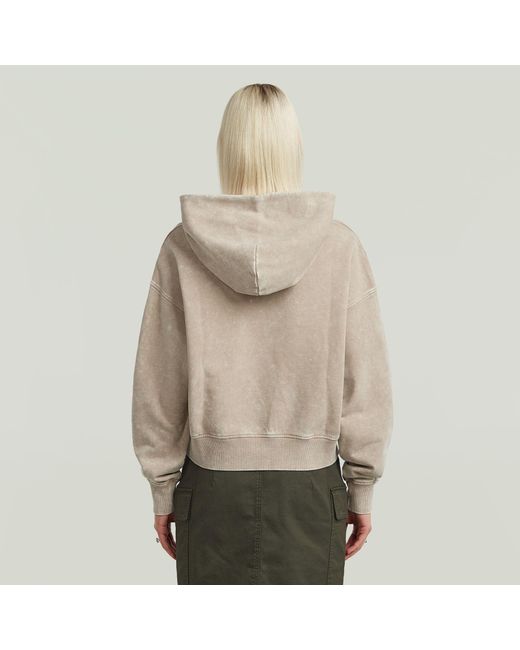 G-Star Natural Washed A Line Script Hoodie Sweater