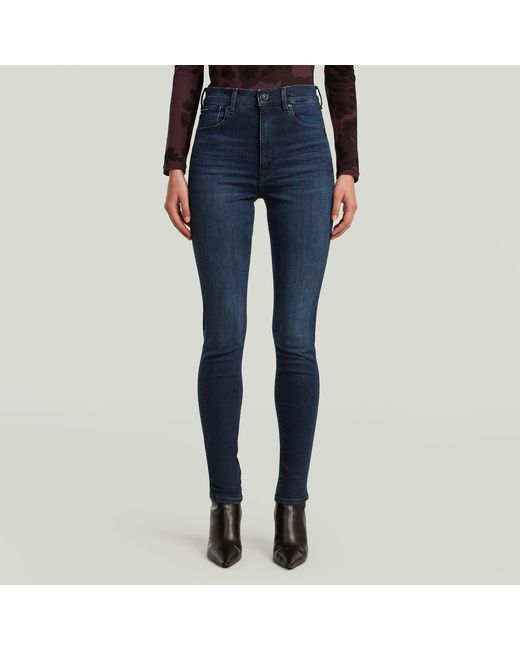 Jean Kafey Ultra High Skinny G-Star en coloris Blue