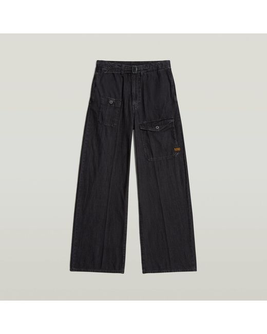 G-Star Black Belted Cargo Loose Jeans