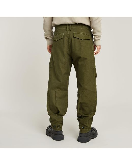 G-Star Green Fatigue Relaxed Tapered Pants for men