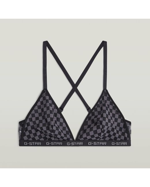 Lot De 2 Bralettes Mesh Triangle G-Star en coloris Black
