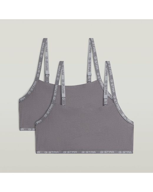 G-Star Strappy Bralette Set Van 2 in het Gray