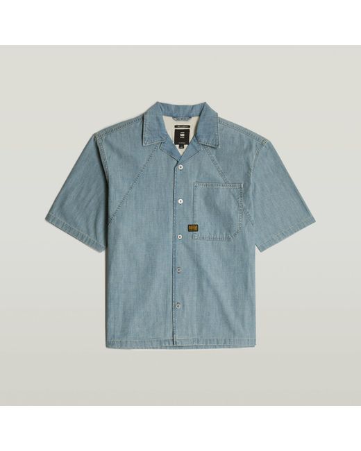 G-Star Blue Track Relaxed Shirt for men