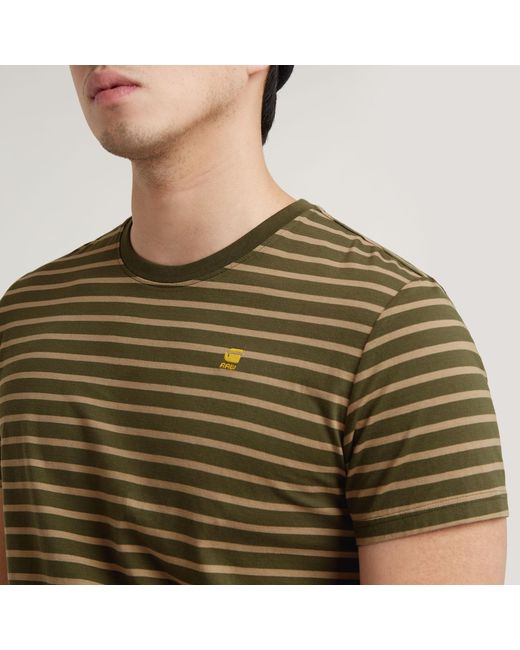 G-Star RAW Stripe T-Shirt in Green für Herren