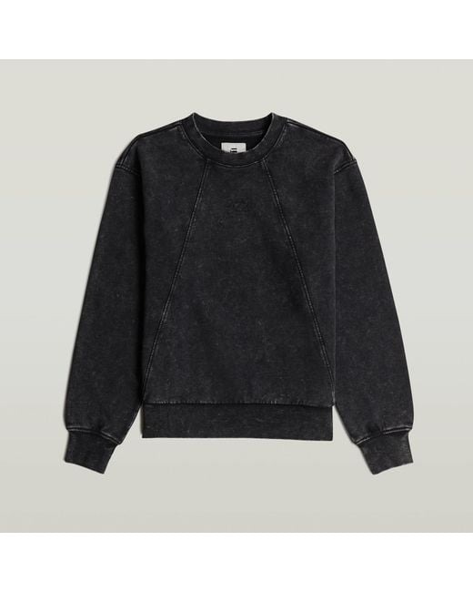 G-Star Black Washed A Line Script Sweater