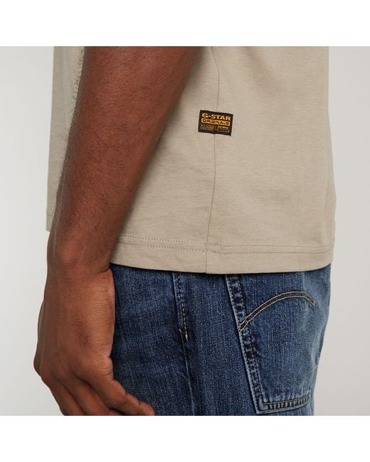 G-Star Shadow Woven Camo Pocket T-Shirt in Natural für Herren