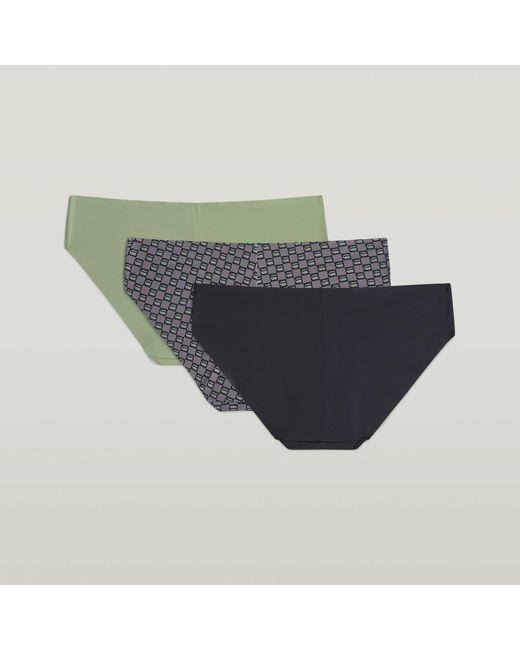 G-Star Blue Hipster No Vpl Brief 3Er-Pack