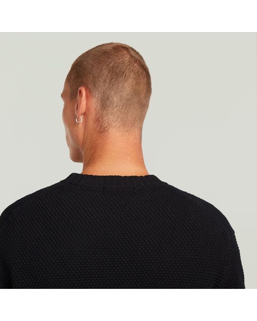 Pull Honey Comb Structure G-Star pour homme en coloris Black