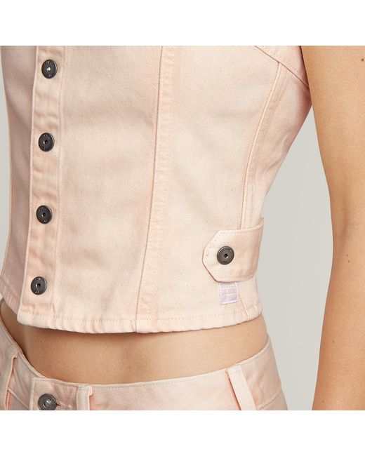 G-Star Natural Bustier Top Detachable Straps