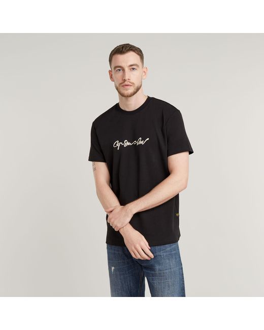 G-Star G-Script T-Shirt in het Black voor heren