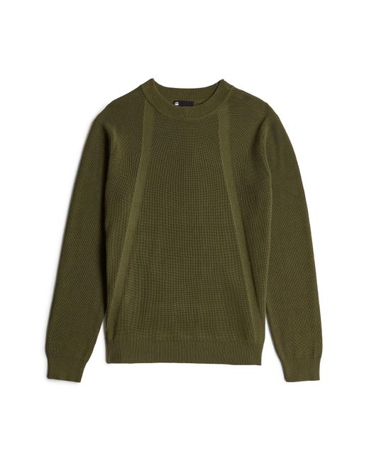 G-Star Green Structure Knit Pullover for men