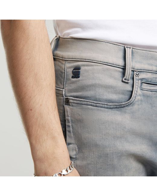 G-Star RAW D-Staq 3D Slim Jeans in Gray für Herren