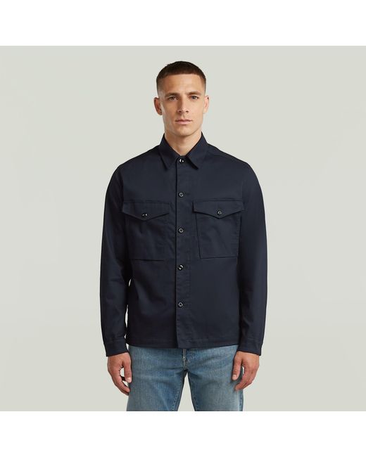 G-Star Core Clean Overshirt in het Blue voor heren