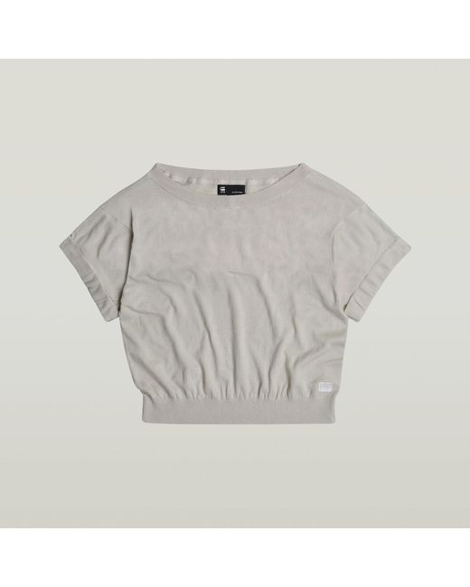 G-Star RAW Boothals Jumper Blousy Loose in het Gray