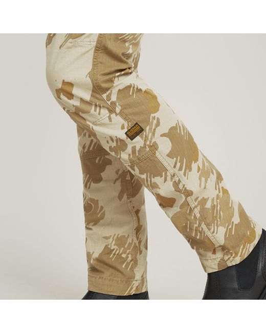 G-Star Natural Rovic Zip 3D Regular Tapered Pants for men