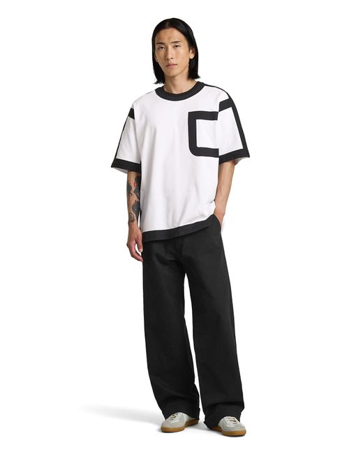 G-Star White Mn New Icon Oversized T-Shirt for men