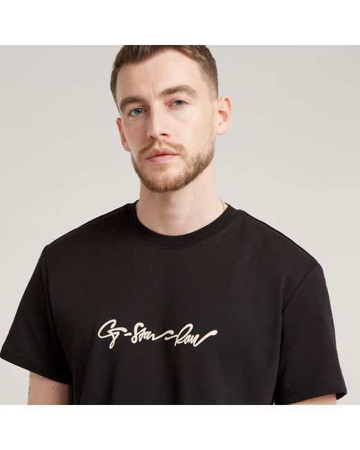 G-Star G-Script T-Shirt in het Black voor heren