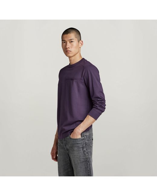 G-Star Purple Aviaton Lightweight Sweater for men