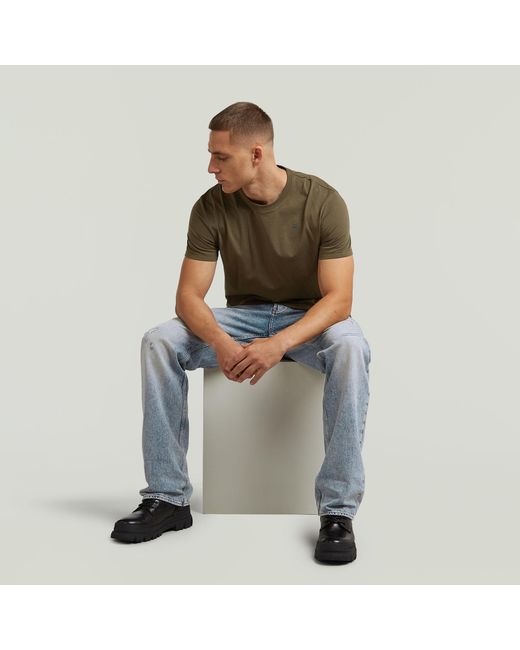 G-Star Base T-Shirt in het Green voor heren