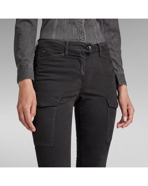 G-Star Black Blossite G-Shape Army High Skinny Pants