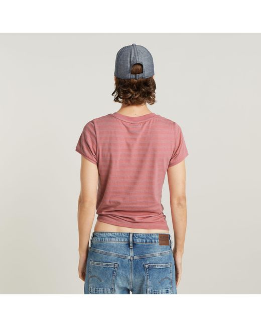 G-Star RAW Regular Knotted Top in het Red