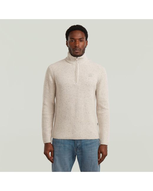 Pull Double Collar Half Zip G-Star pour homme en coloris Natural
