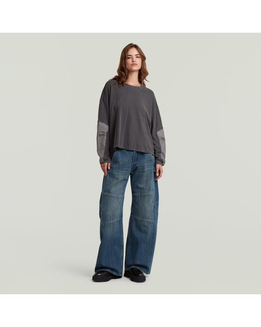 G-Star Washed 3D Mix Oversized T-Shirt in het Gray