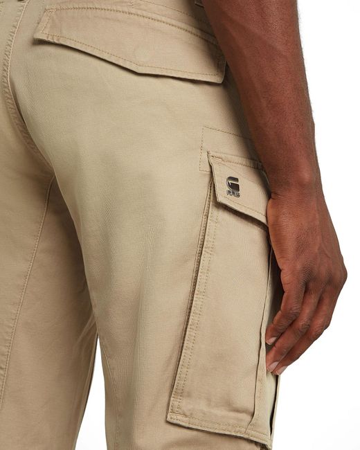 G-Star Natural Rovic Zip 3D Tapered Pants for men