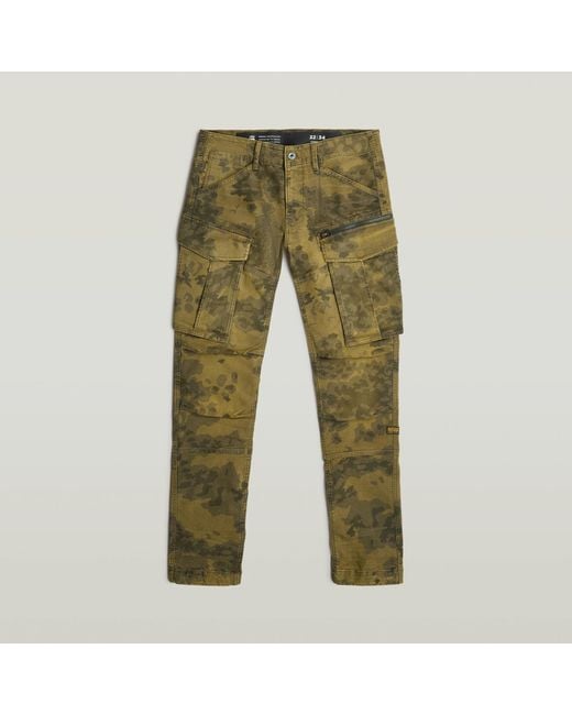 G-Star Green Rovic Zip 3D Regular Tapered Pants for men