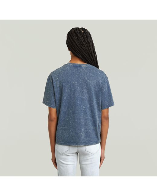 G-Star Blue Washed G-Script T-Shirt