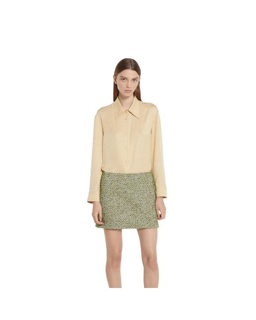 Chemise En Jacquard De Soie À Motif Gg Enlacés, Taille Gucci en coloris Natural