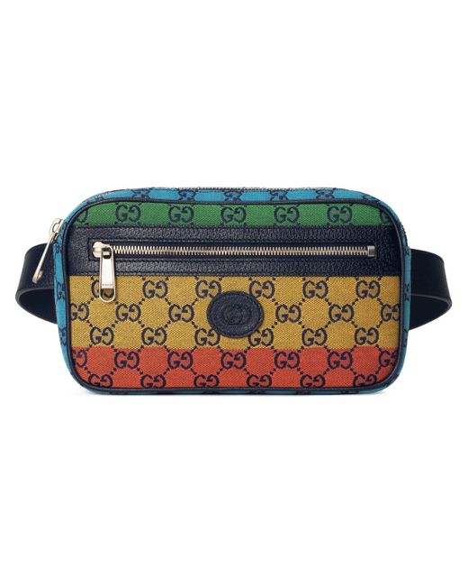 Gucci Yellow GG Multicolour Belt Bag for men